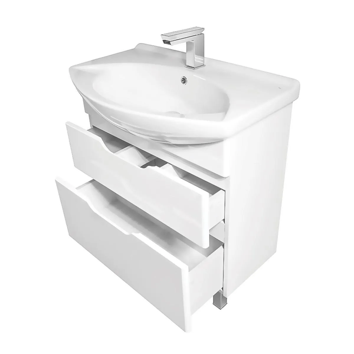 Тумба с раковиной подвесная/напольная Dreja Laguna Plus 85 см, белый