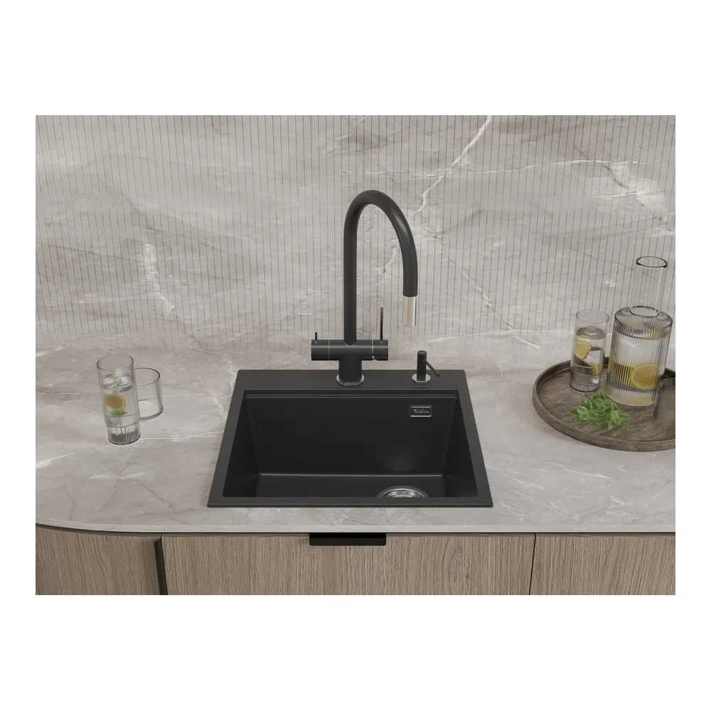 Кухонная мойка Rivelato TESORO TR-505-R антрацит