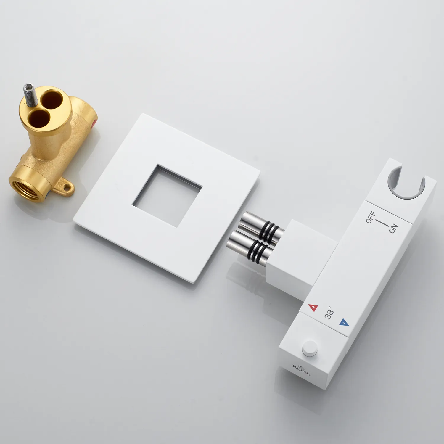 Гигиенический душ с термостатом Rose R965C, белый