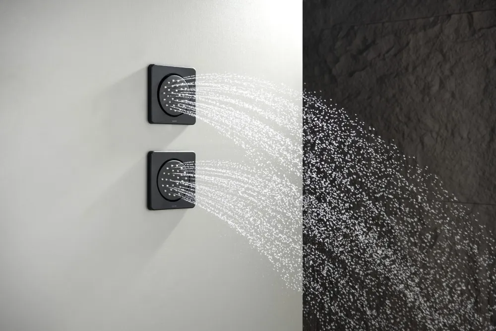 Боковая форсунка AQUATEK, 130*130, матовый черный AQ2099MB