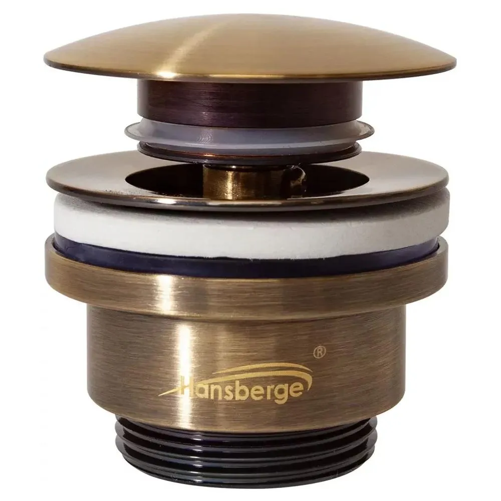 Донный клапан для раковины Hansberge H107BR, бронза