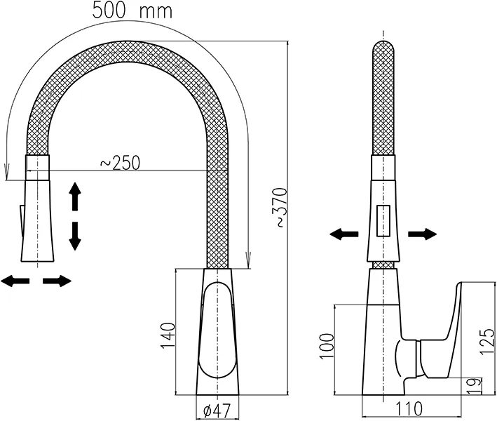 Смеситель для кухни Rav Slezak Amur AM719.5/12B
