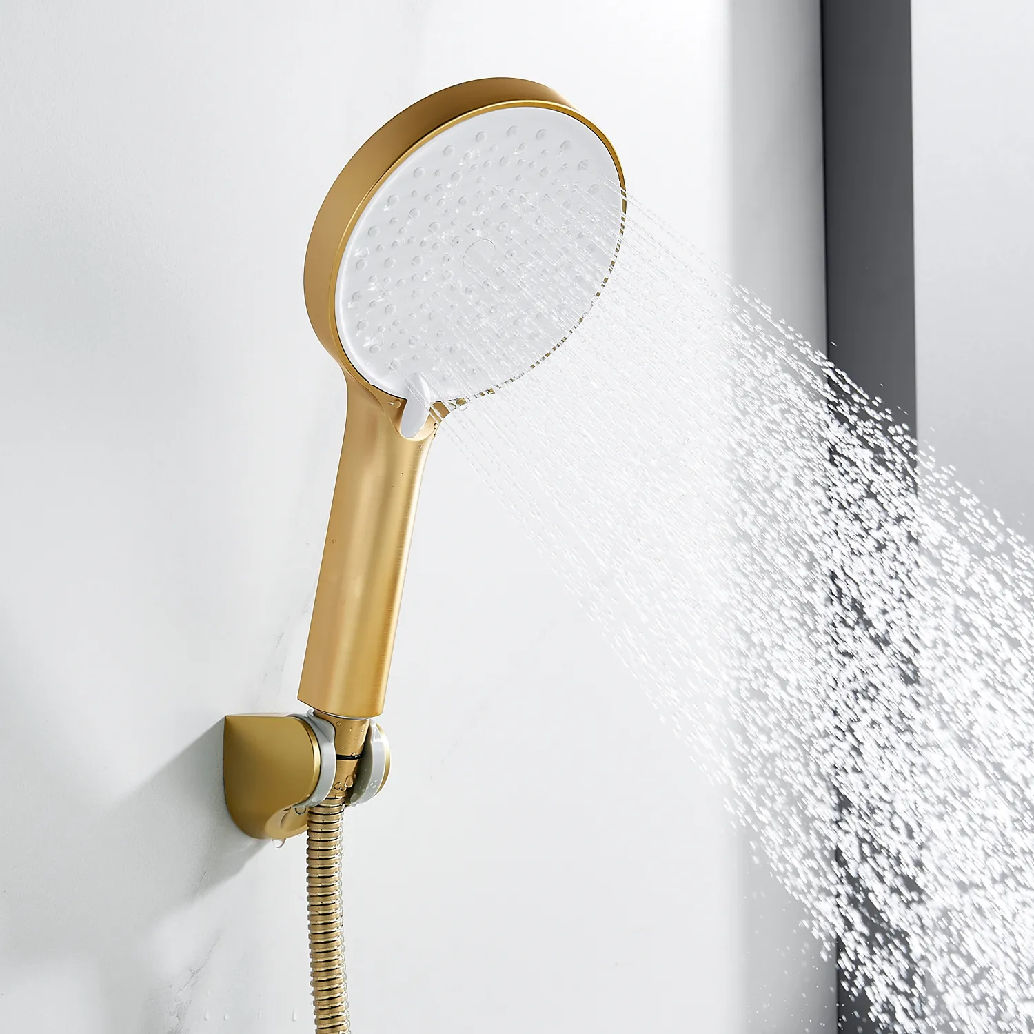 Смеситель для ванны Shevanik S4322G, золотой сатин