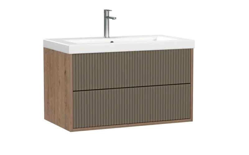 Тумба под раковину подвесная CERSANIT CLASSIC RIBBLE 80 для COMO 80 коричневый (69280)
