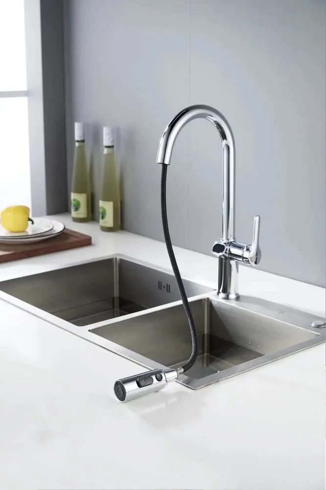 Смеситель для кухни с индикатором температуры Knotlor KN-100, хром