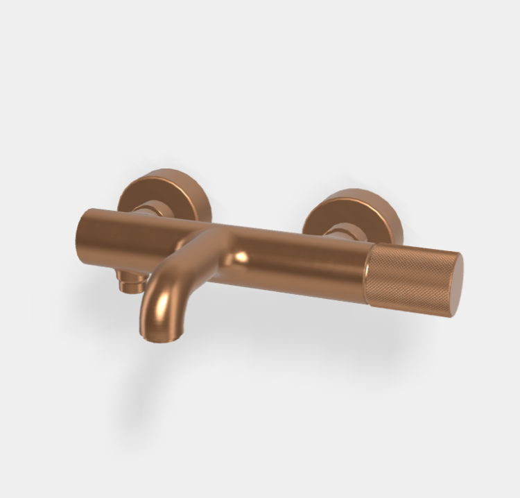 Смеситель для ванны и душа Fima Carlo Frattini Spillo Tech, G Collection, бронза брашированная (F3034T/1NGZS)