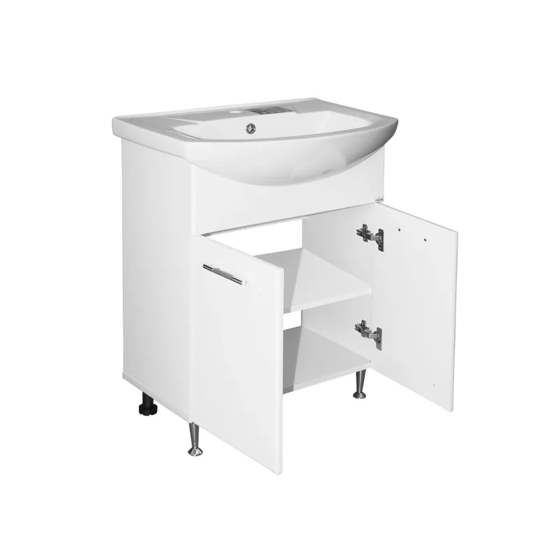 Тумба для ванной MIXLINE "РОСТОК-65" под рак. Элеганс 65 (арт.450011) (ROSA) (ПВХ) (поставляется в разобранном виде) (553917)