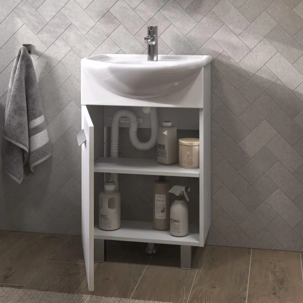 Тумба с раковиной напольная VIGO Hoska 228, 50 см