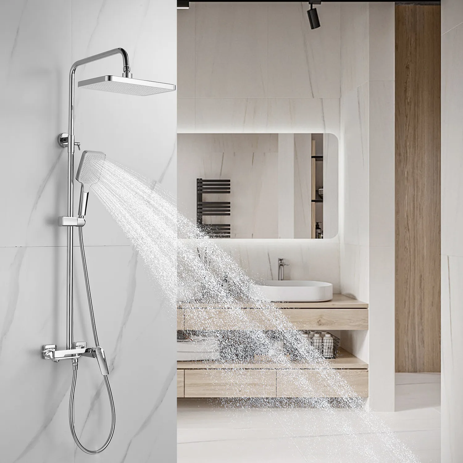 Душевая система Shevanik S4226, хром