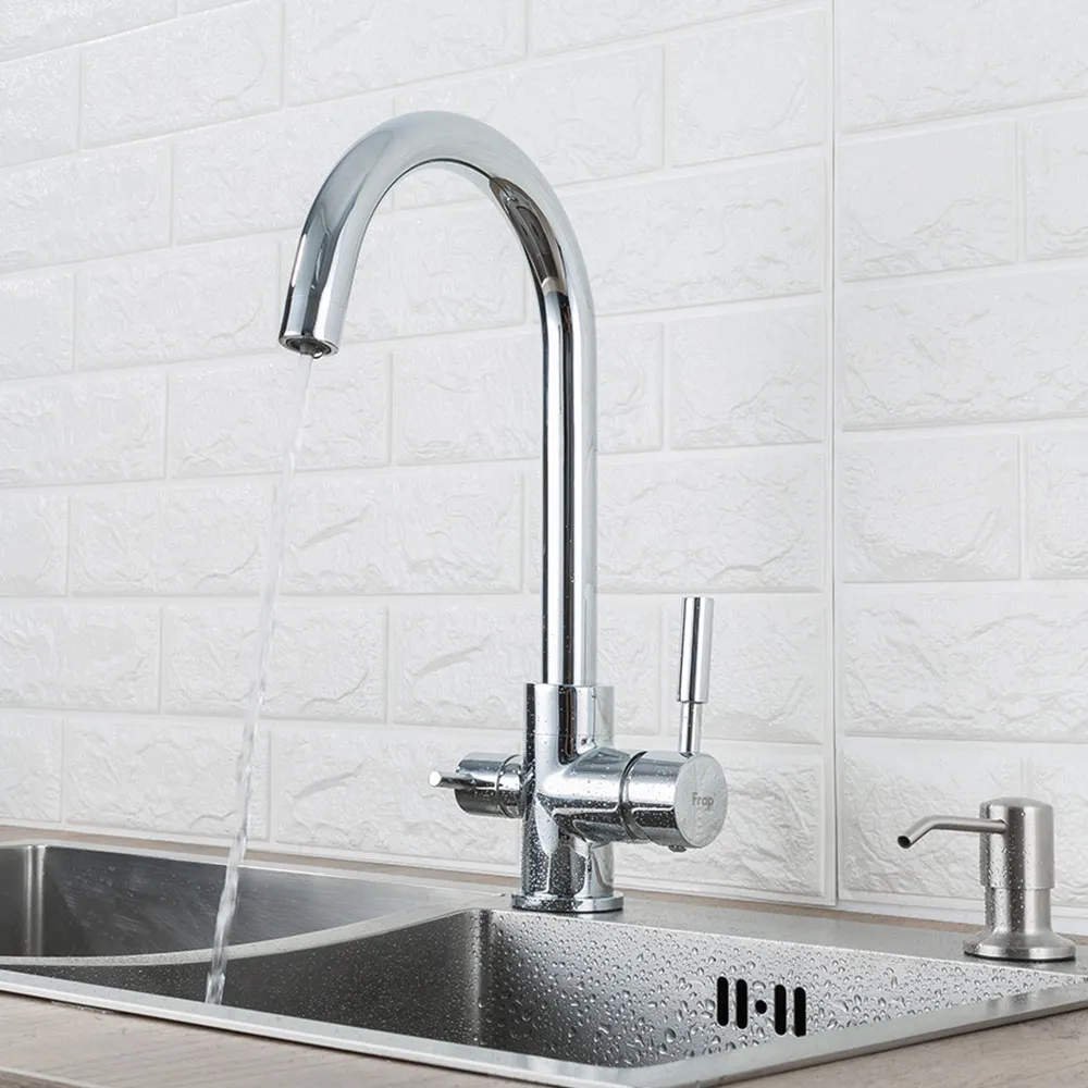 Смеситель для кухни с подключением фильтра FRAP F4352, хром
