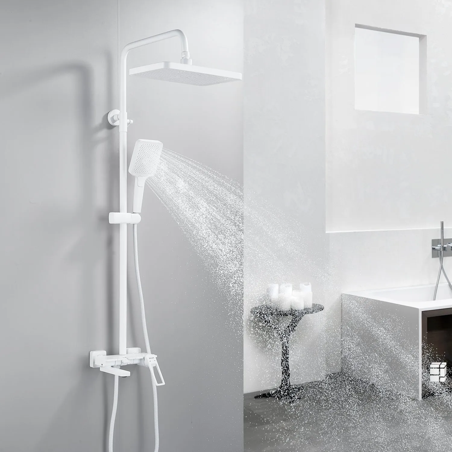 Душевая система Shevanik S6826C, белый
