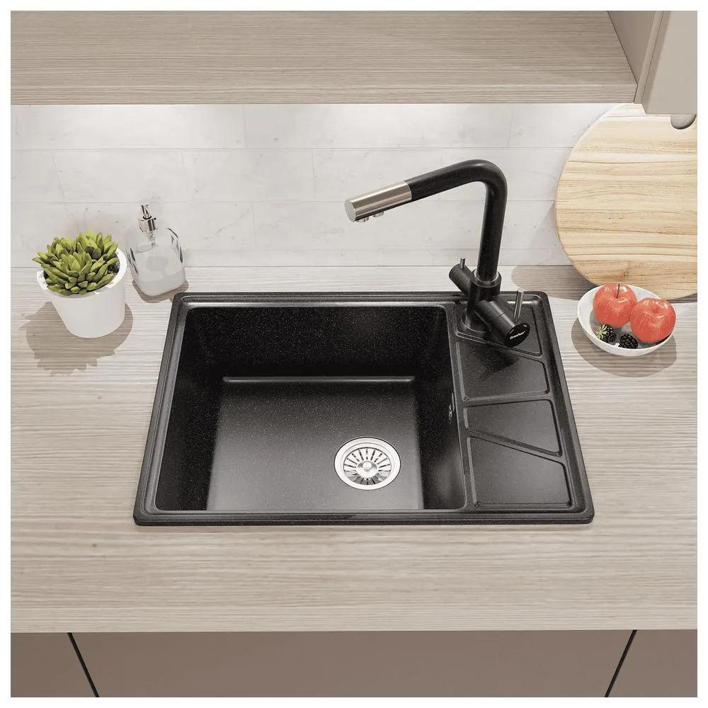 Кухонная мойка GranFest VERTEX 680L, черный