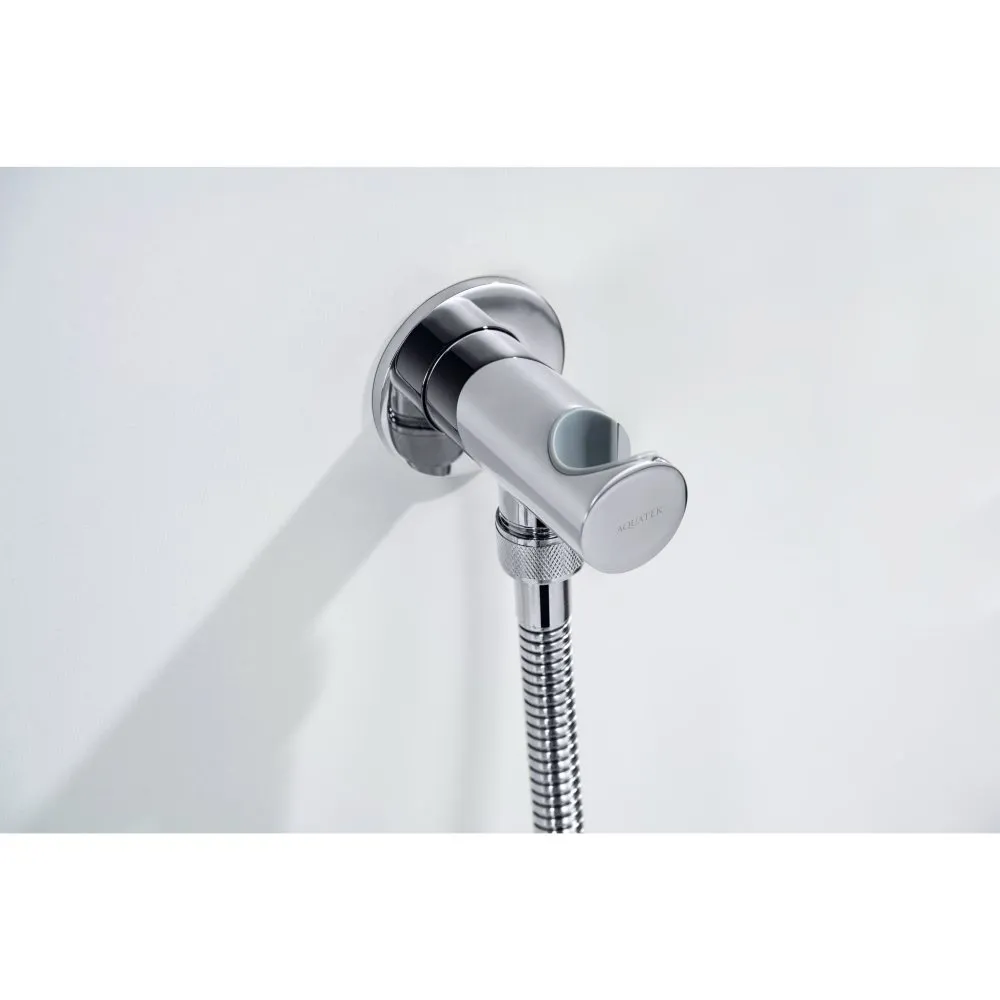 Шланговое подсоединение AQUATEK, с держателем, хром AQ2464CR