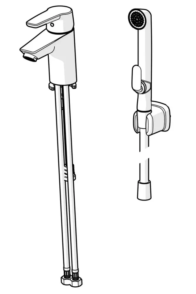Cмеситель для раковины Oras Saga 3912F с гигиеническим душем