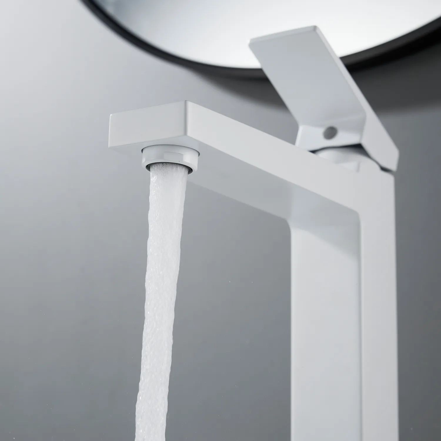 Смеситель для раковины высокий Rose R2811C, белый