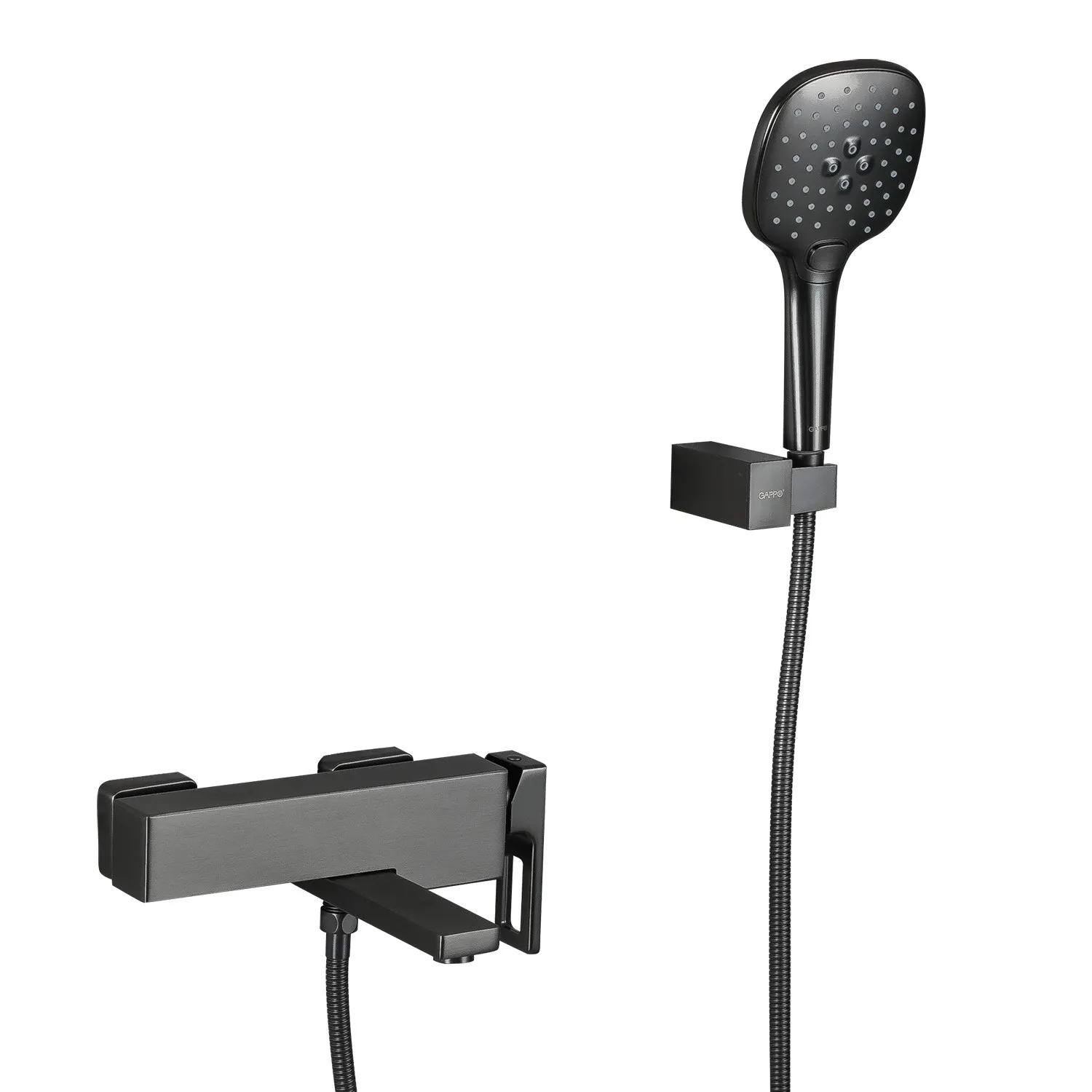 Смеситель для ванны GAPPO G3217-9, оружейная сталь