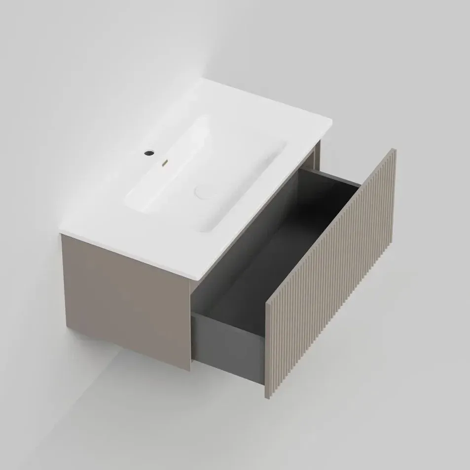 Тумба под раковину подвесная La Fenice Terra FNC-01-TER-C-80, бежевая