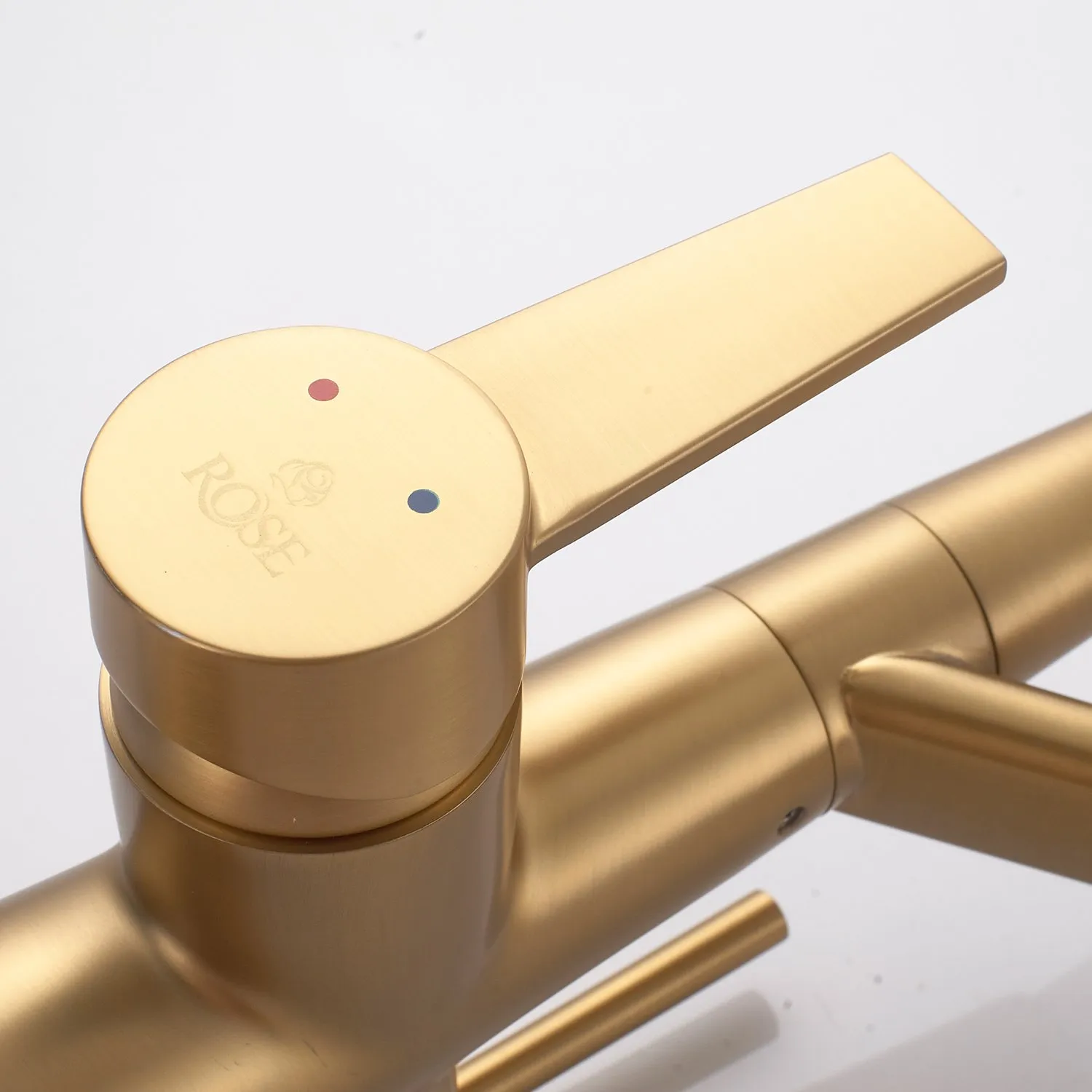 Смеситель для кухни с подключением фильтра воды Rose R558G, золотой сатин