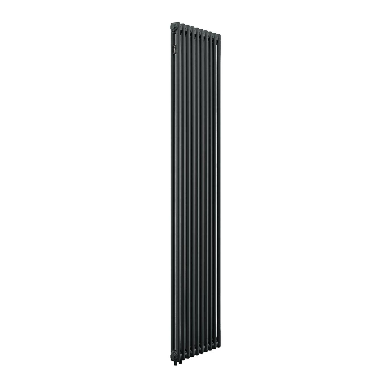 Стальной трубчатый радиатор Kohr Heim 2180/12 секций H01 с нижним подключением черный