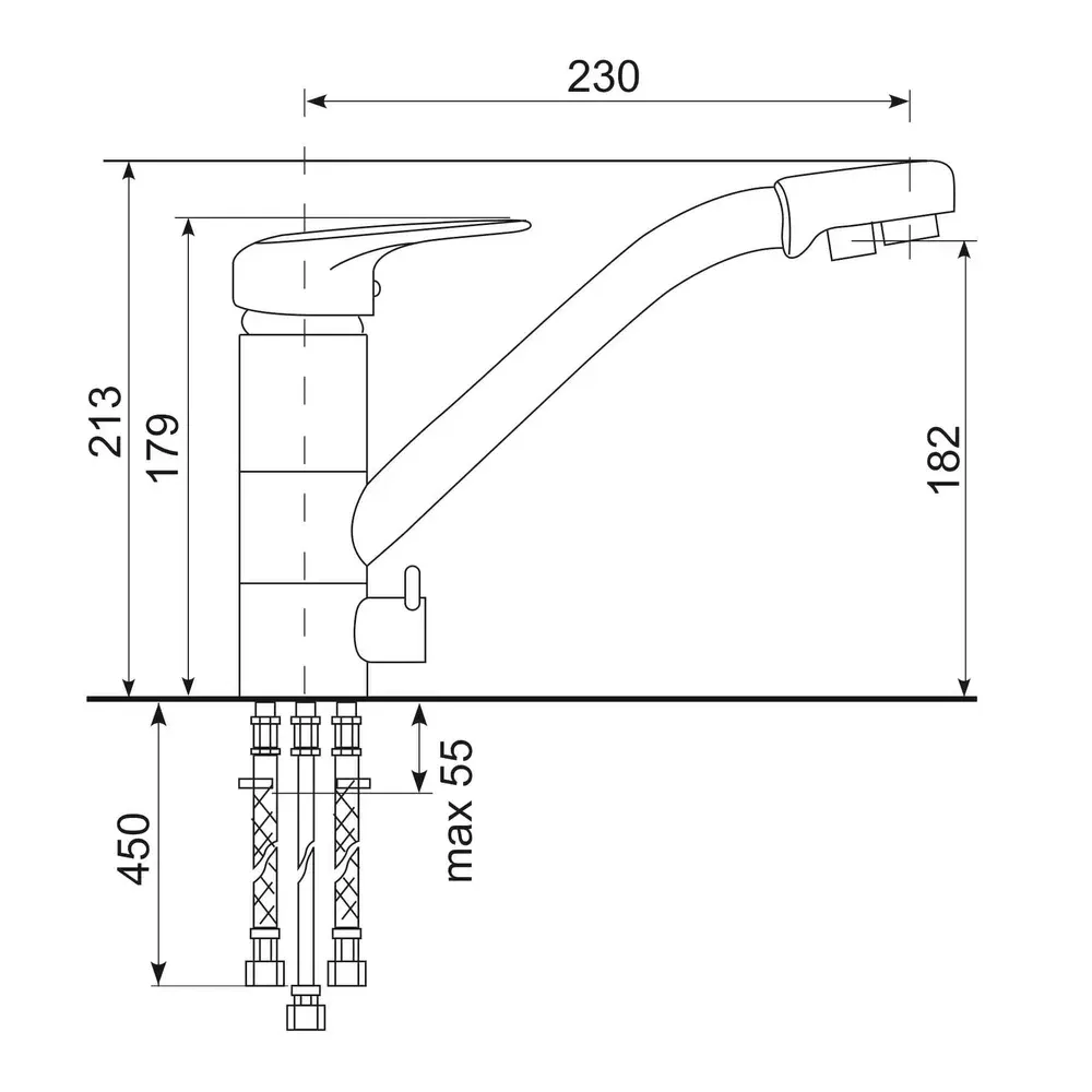 Cмеситель ULGRAN Quartz UQ-010-10, песок