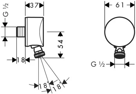 Шланговое соединение Hansgrohe Fixfit S хром (27506000)