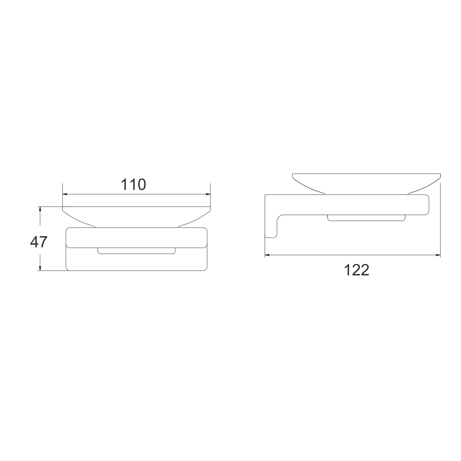 Мыльница Rose RG1803, хром