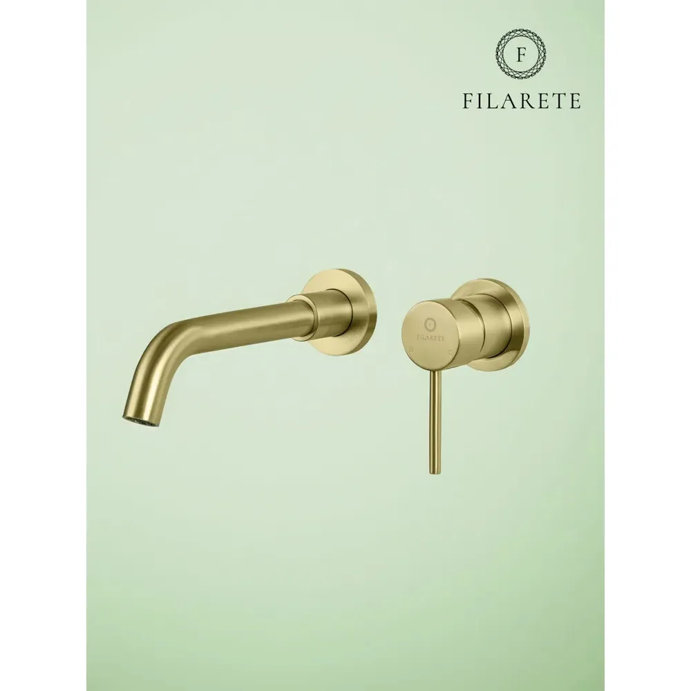 Смеситель для раковины встраиваемый FILARETE Roun FL4020MG, матовое золото