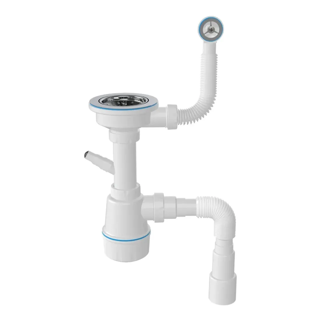 Сифон для кухонной мойки с переливом Nova NV1046