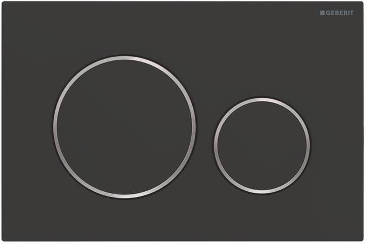 Смывная клавиша Geberit Sigma 20 двойной смыв черный мат/хр. глянц/черный мат (115.882.14.1)