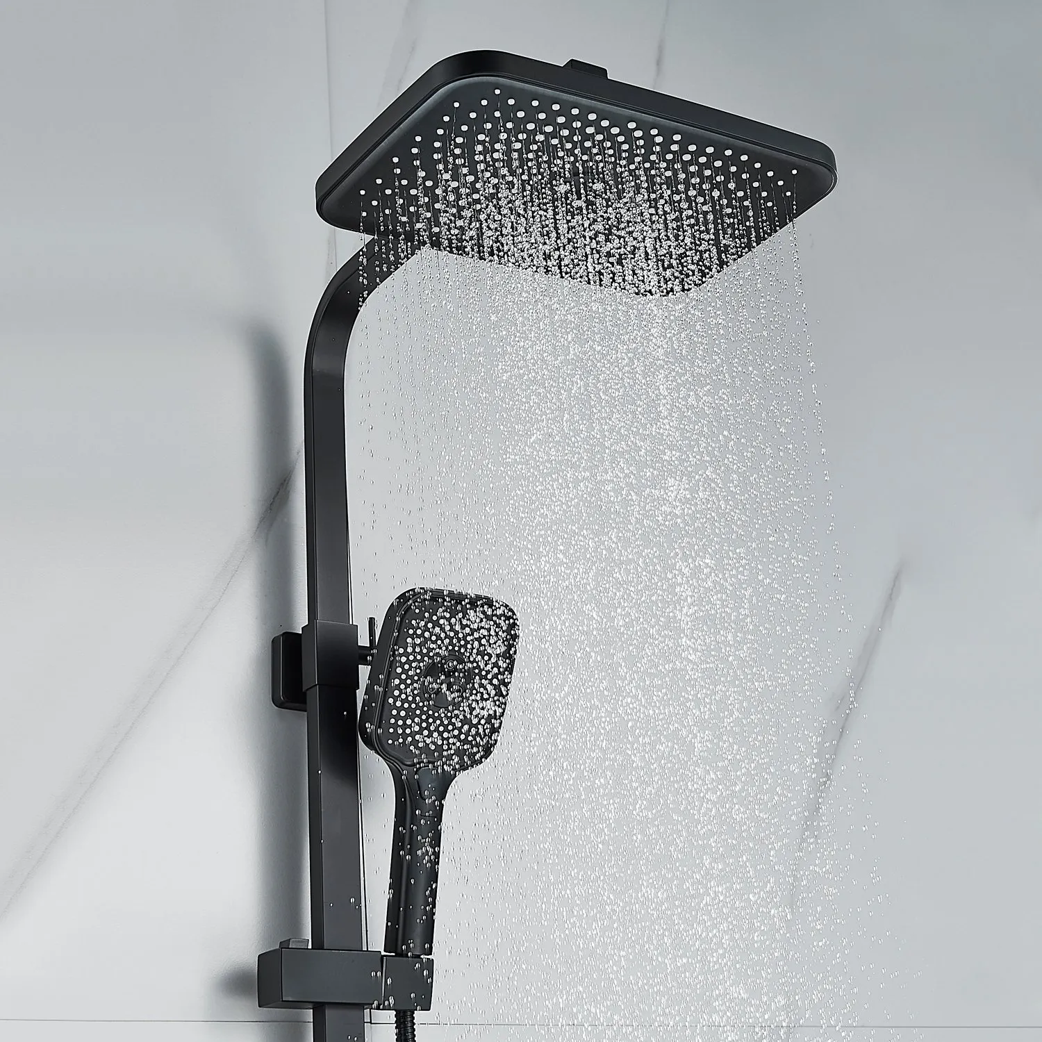 Душевая система Shevanik S7036H, черный