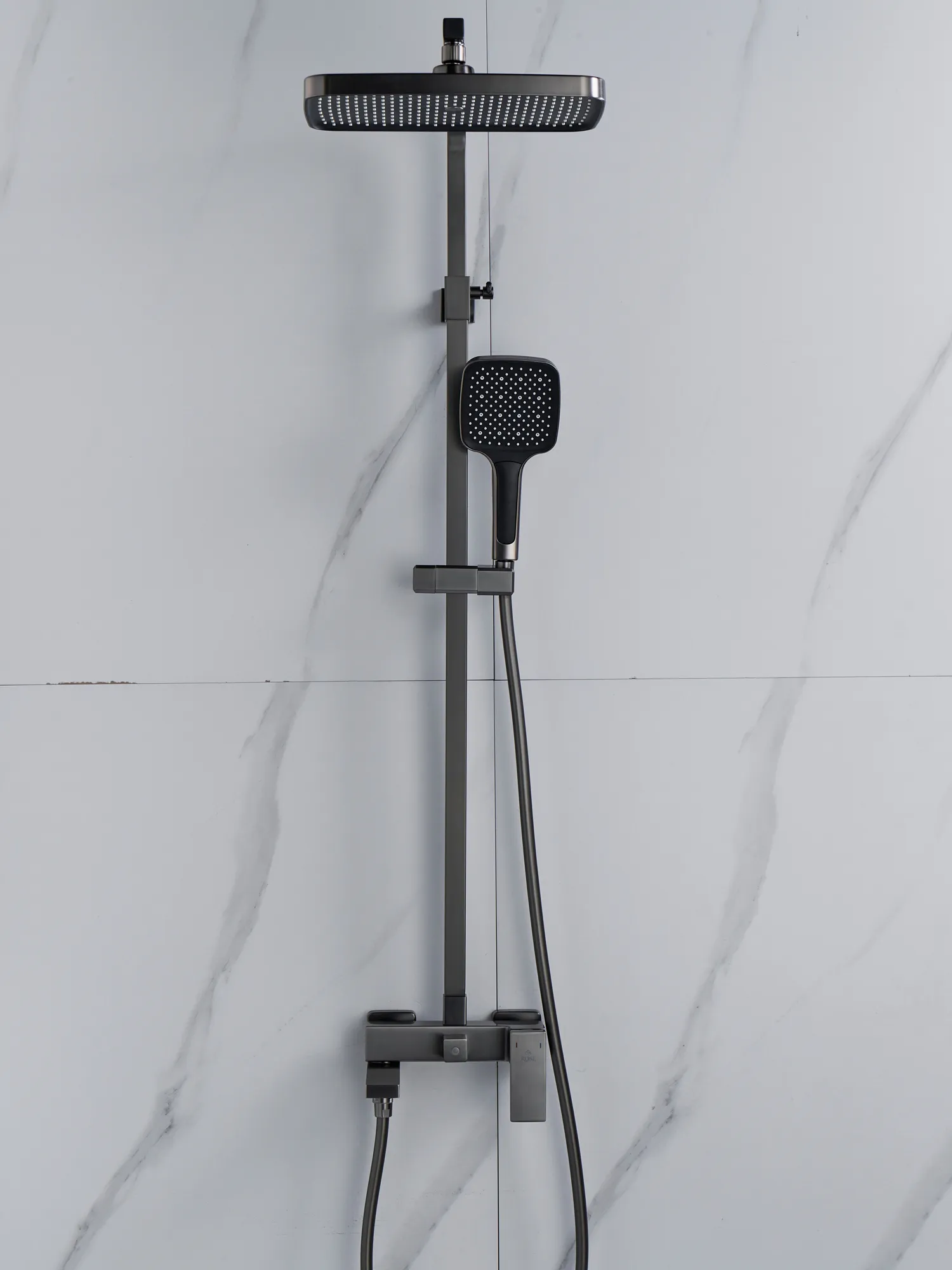 Душевая система Rose R2836T, оружейная сталь