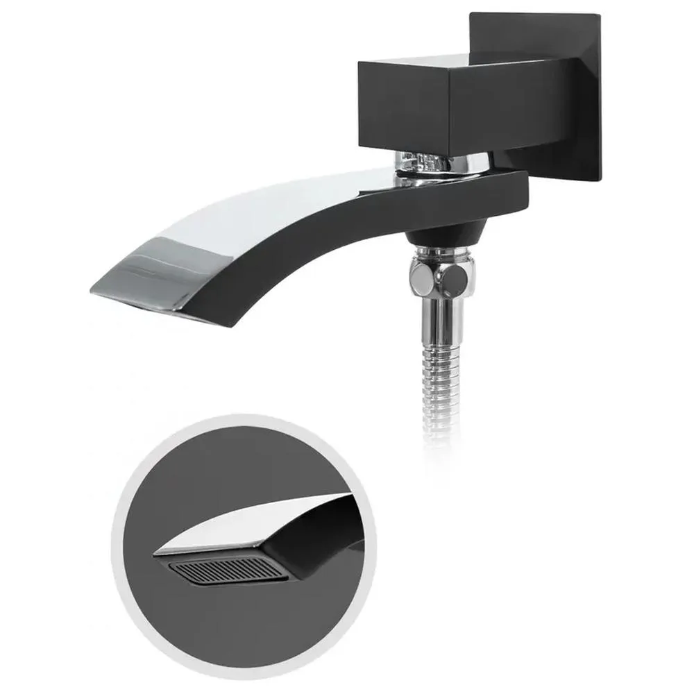 Душевая система встраиваемая Hansberge H6077BC, черный/хром