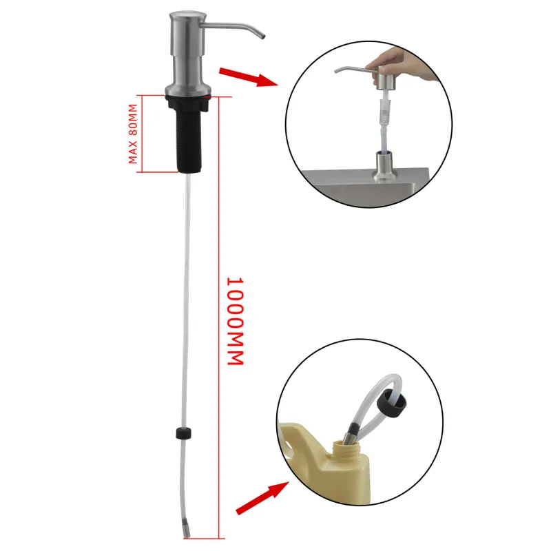 Дозатор для кухонной мойки (без колбы) FASHUN A403C, сатин