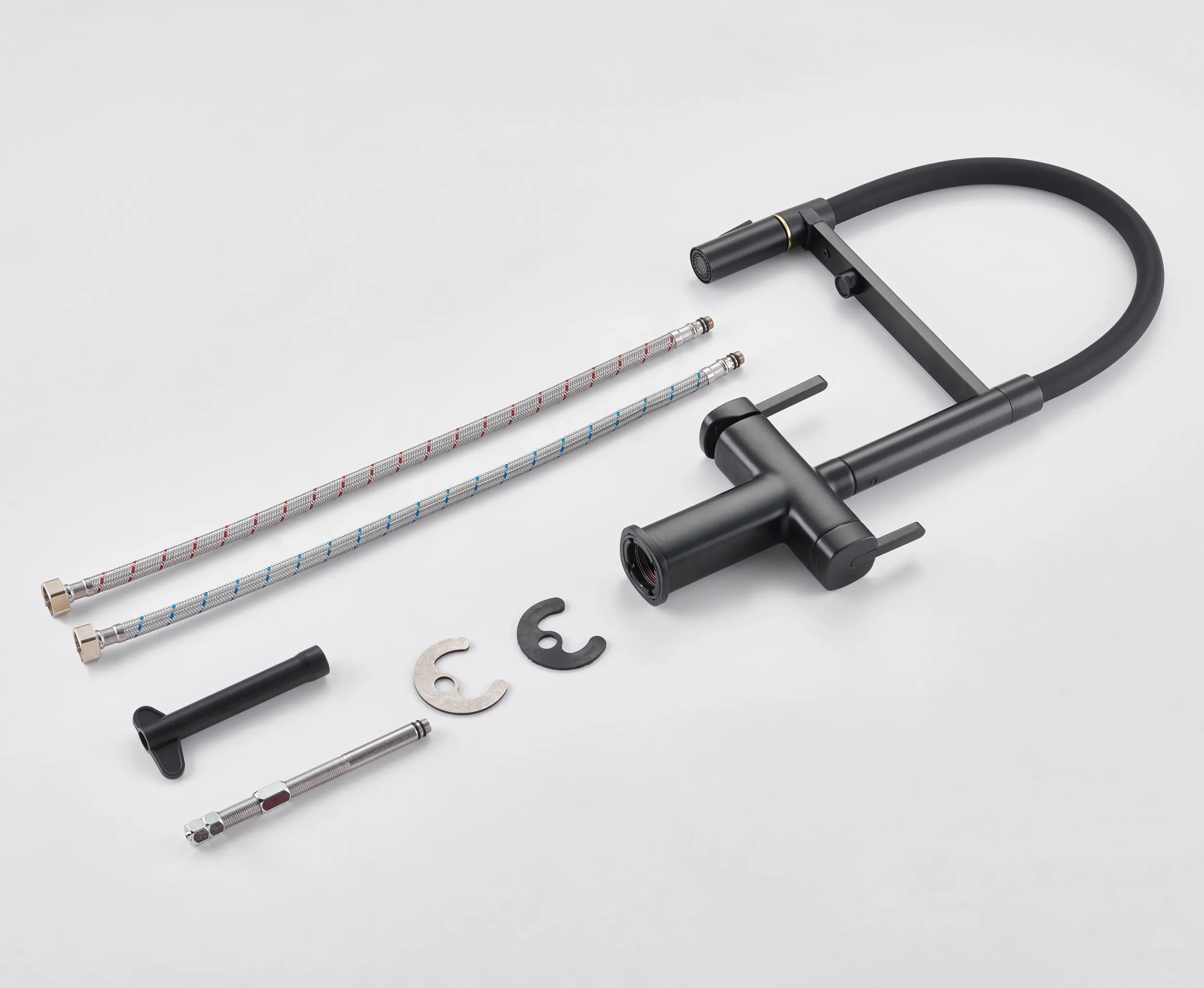 Смеситель для кухни с подключением фильтра для воды Rose R358H, черный