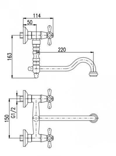 Смеситель универсальный Rav Slezak Morava MK301.5/29