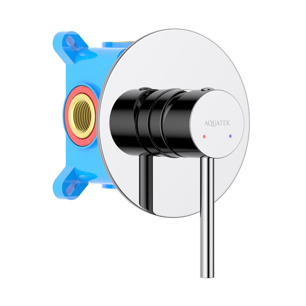 Смеситель для душа AQUATEK ЕВРОПА, внешняя и скрытая часть, хром AQ1366CR