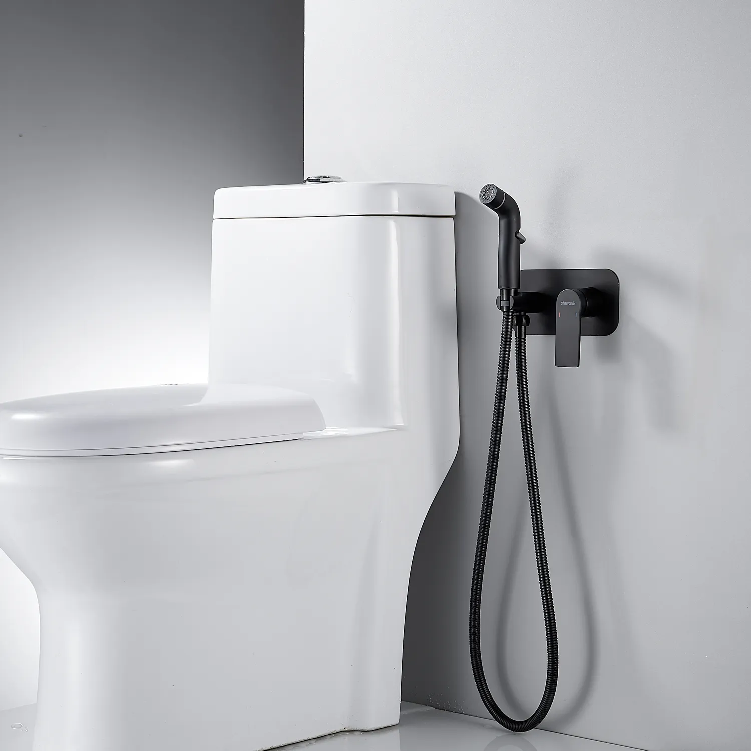 Гигиенический душ со смесителем Shevanik S4105H, черный