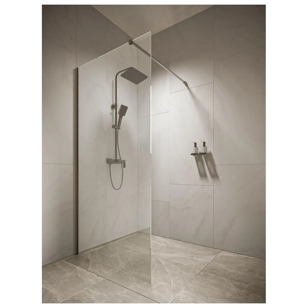 Душевая перегородка Knotlor WI100CG0GM 100х200, оружейная сталь