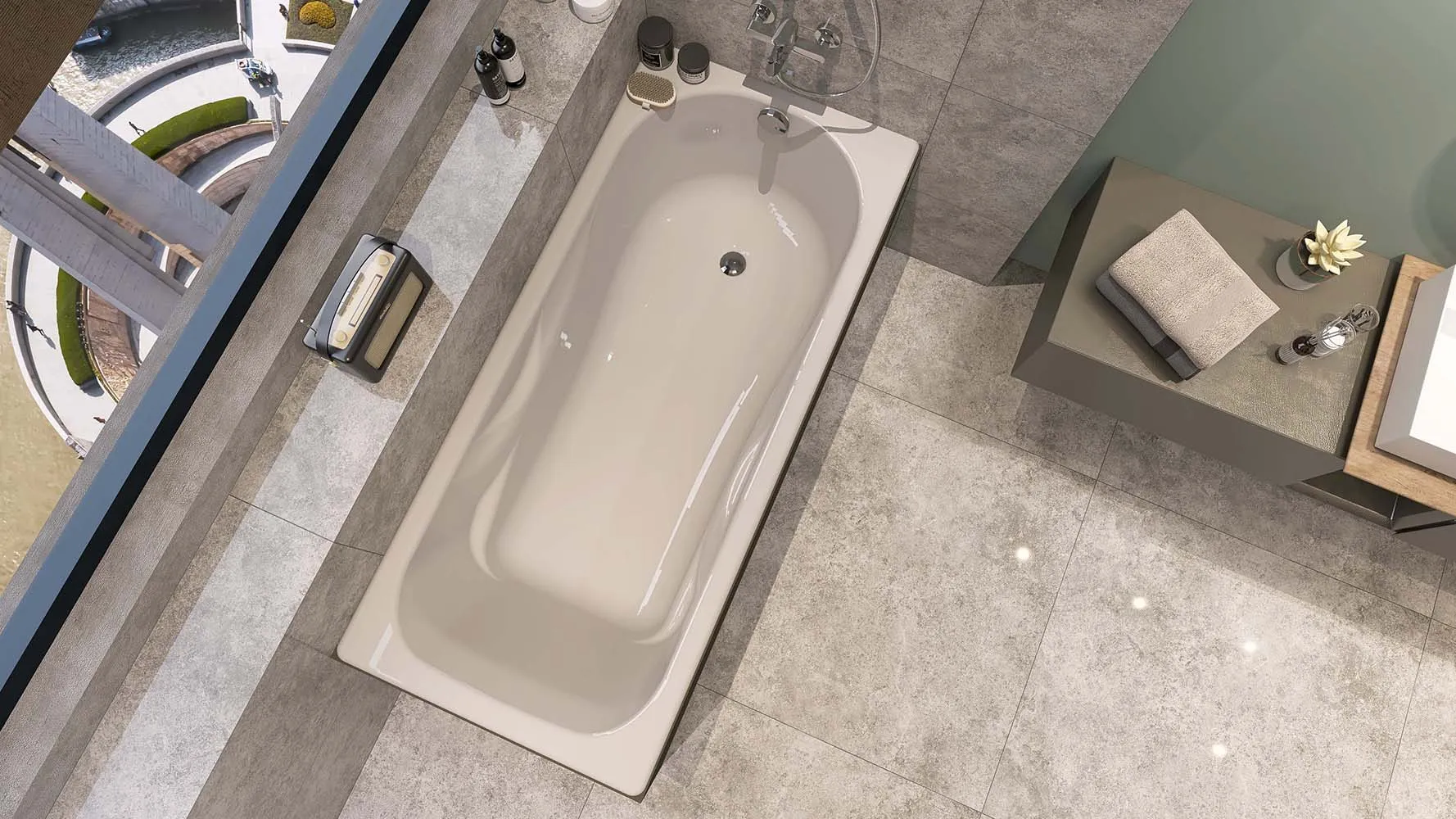 Wotte Comfort 1700х750х462 ванна чугунная c отверстиями для ручек