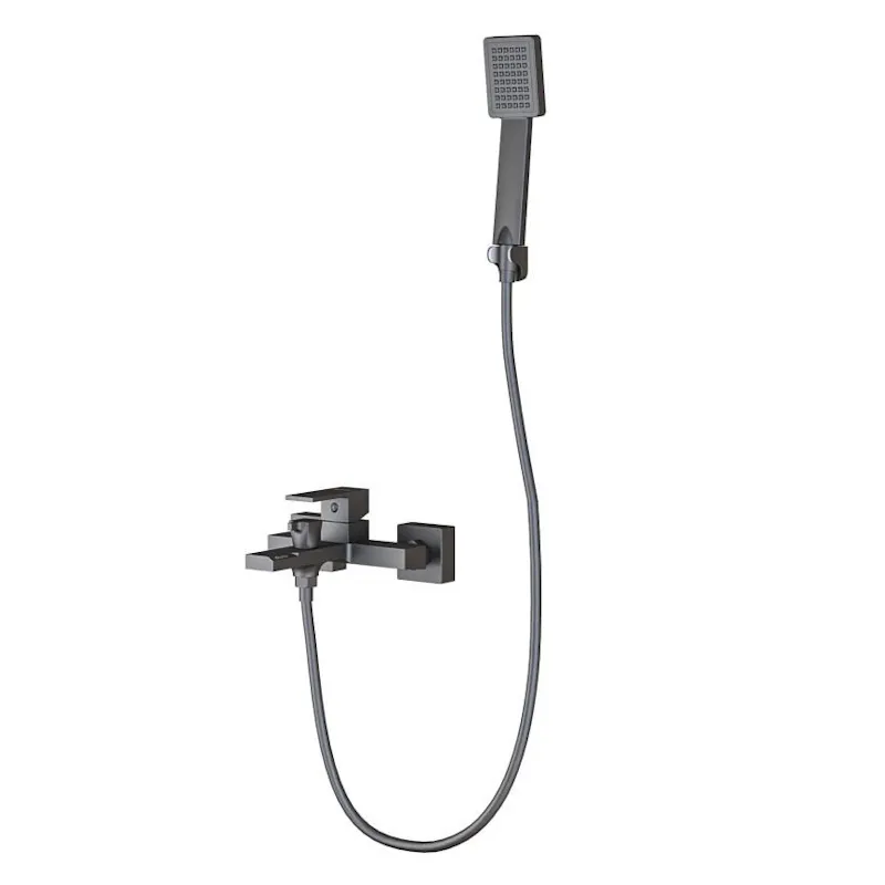 Смеситель для ванны Knotlor KN-22/GM, вороненая сталь