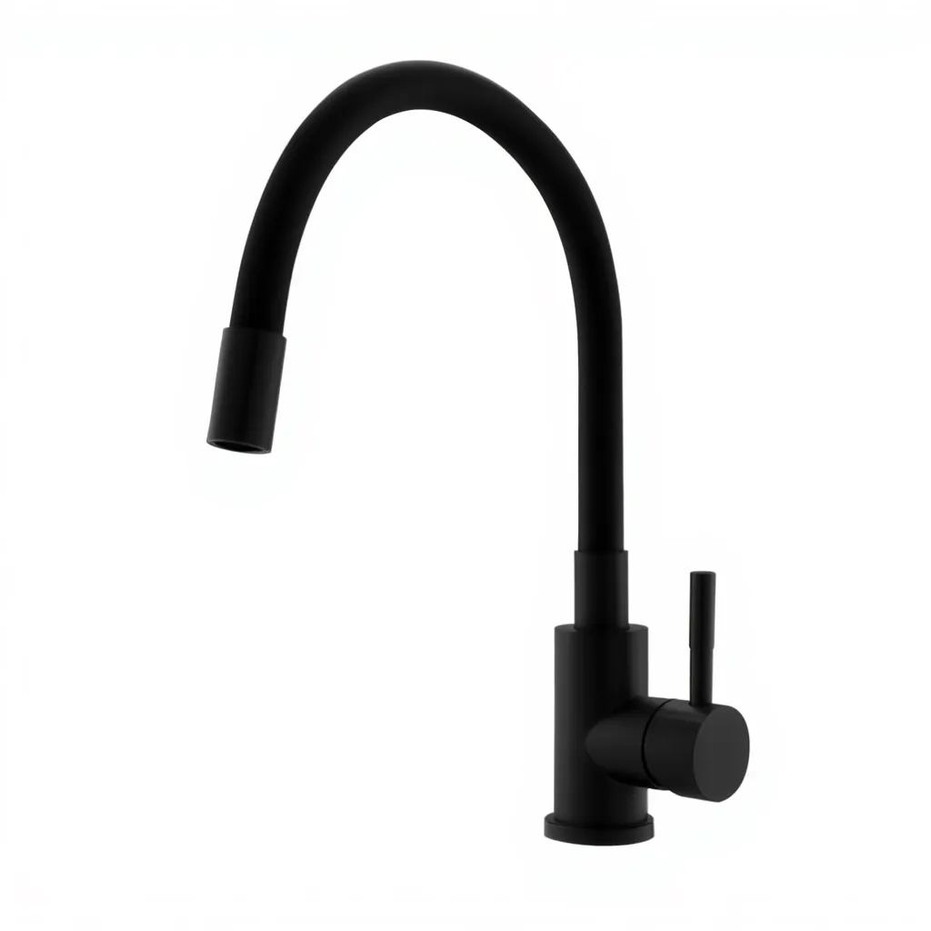Смеситель для кухни с гибким изливом WesnaArt EKO EKO05-140Black, черный