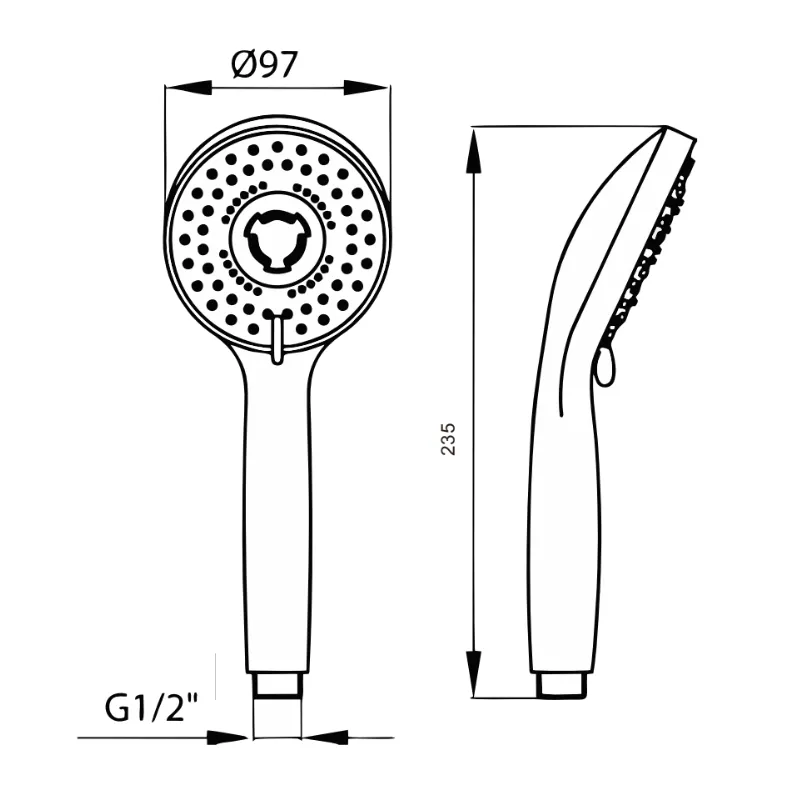 Лейка для душа D-Lin D61022, хром