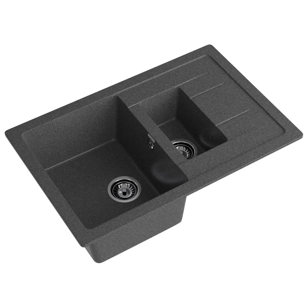 Кухонная мойка GranFest QUADRO 775KL, графит