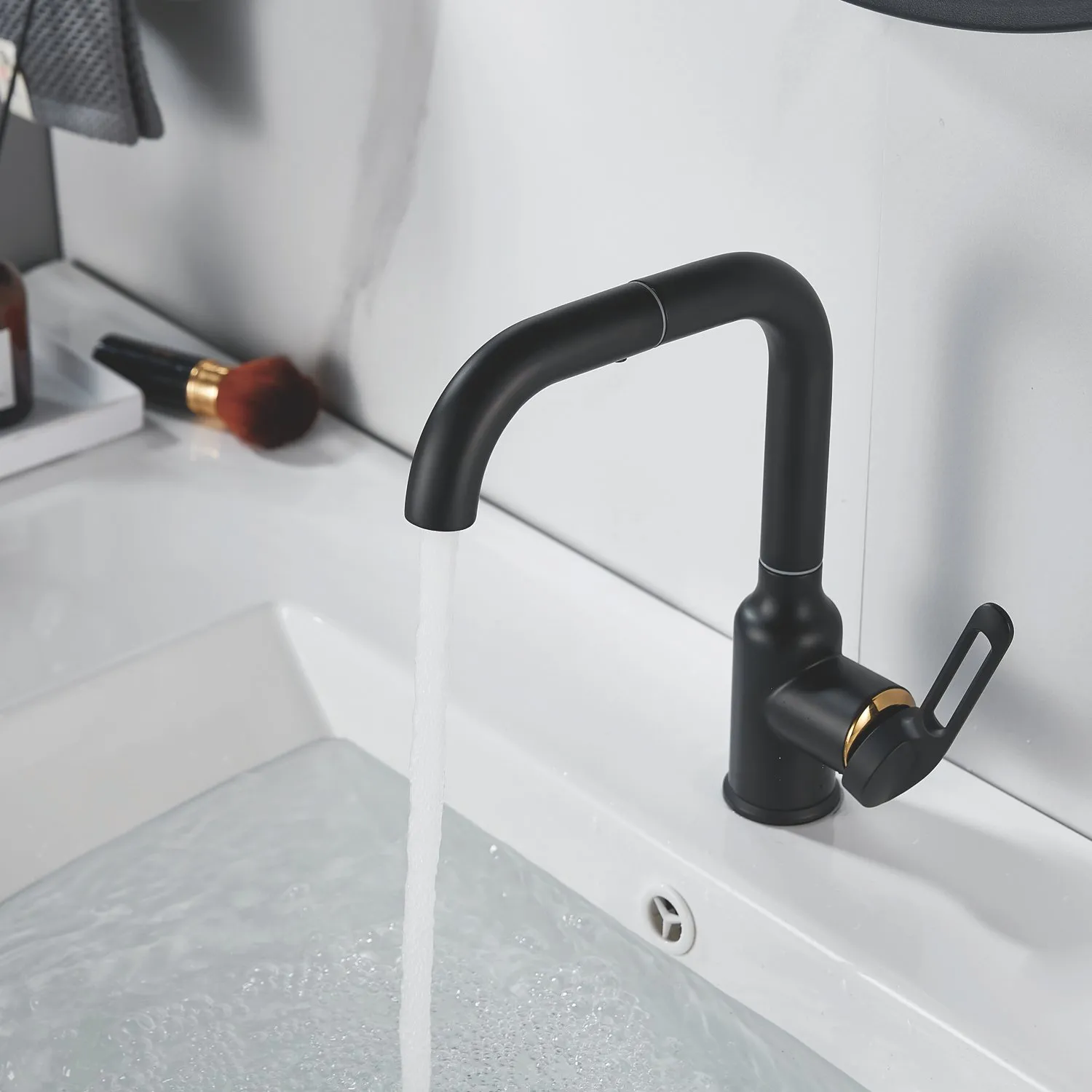 Смеситель для раковины Raffine F201H, черный