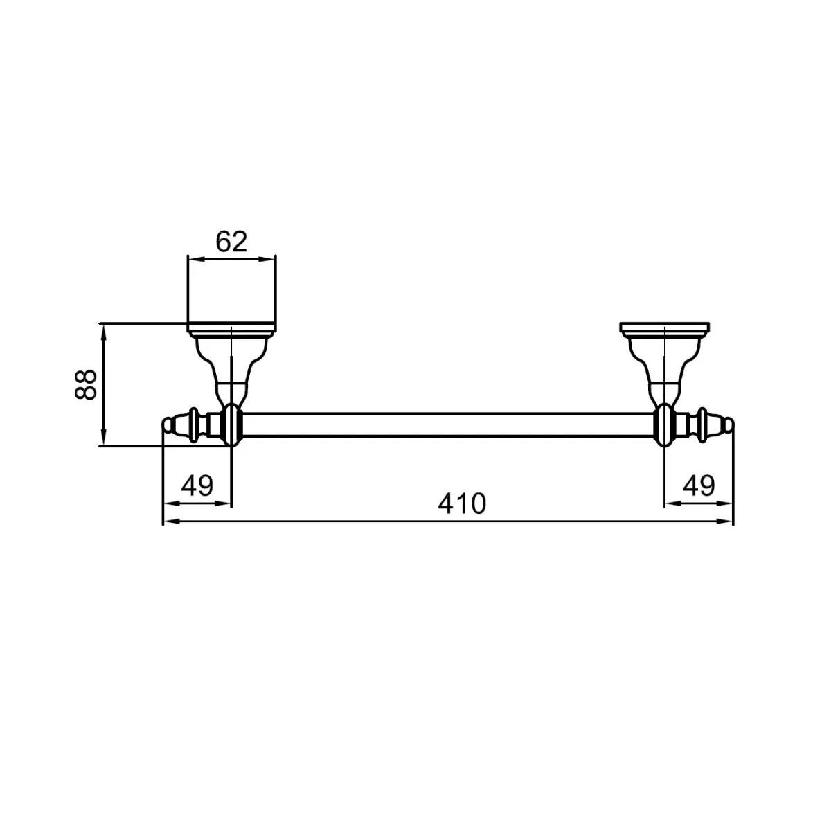 Полотенцедержатель Webert Armony AM500501010, золото
