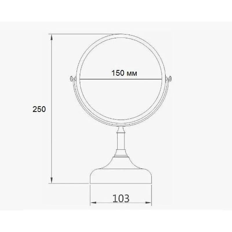 Косметическое зеркало D-Lin D201036, хром
