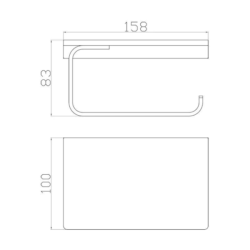 Держатель для туалетной бумаги с полочкой бумаги Rav Slezak NIL NLA0403Z, золото