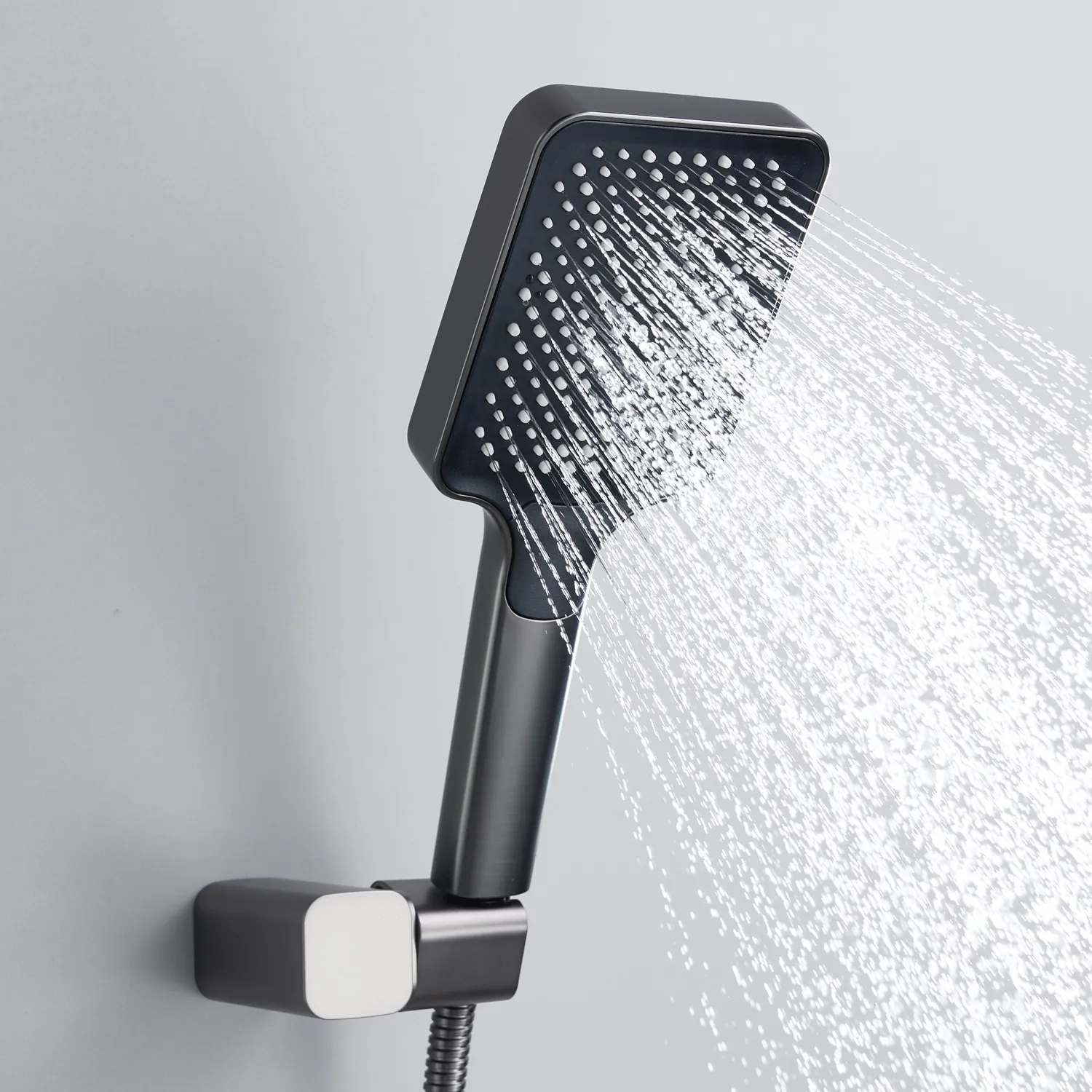 Душевая система встраиваемая Shevanik S9935T, оружейная сталь