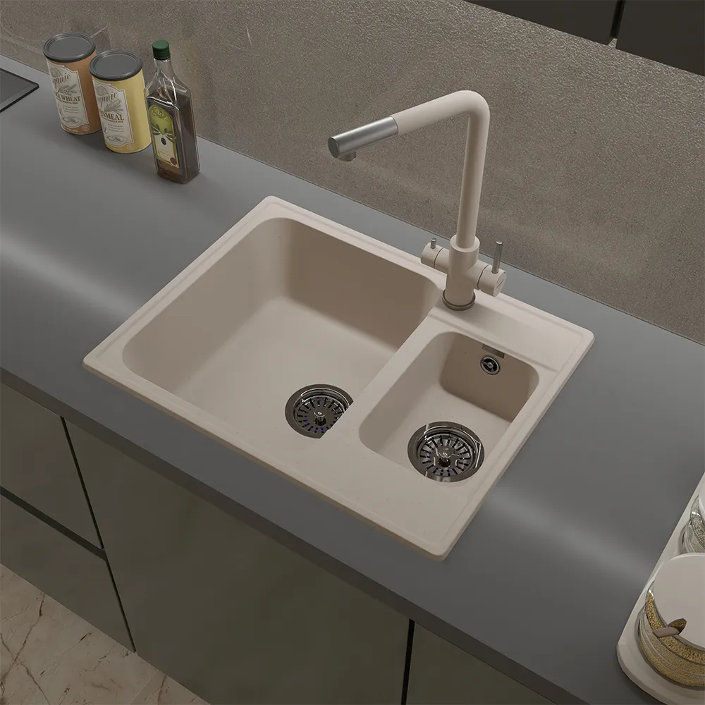 Смеситель для кухни с подключением фильтра GranFest Z-5421, белый