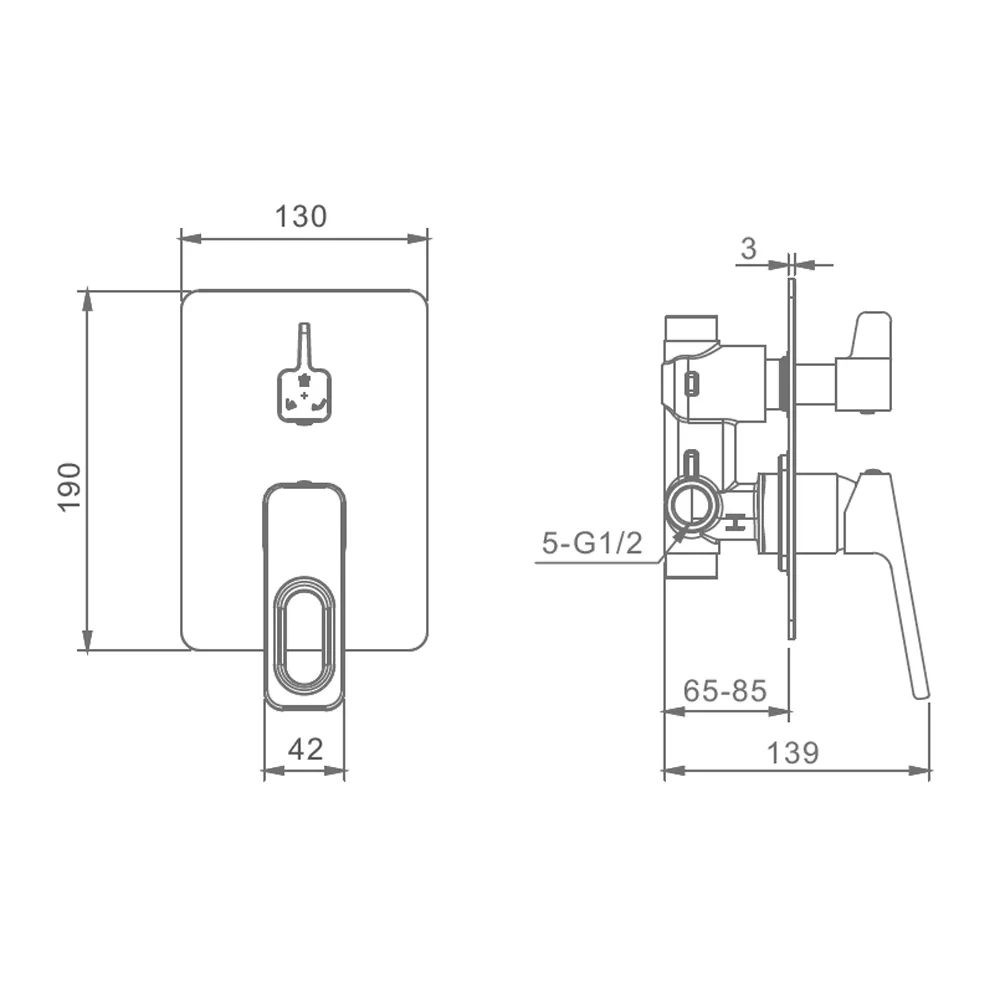 Смеситель для душа Raglo R51.273, хром